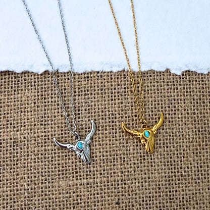 Coastal Cowgirl Bull Necklace