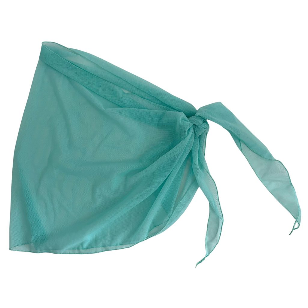 Sheer Tie Sarong Cover Up - Aqua image