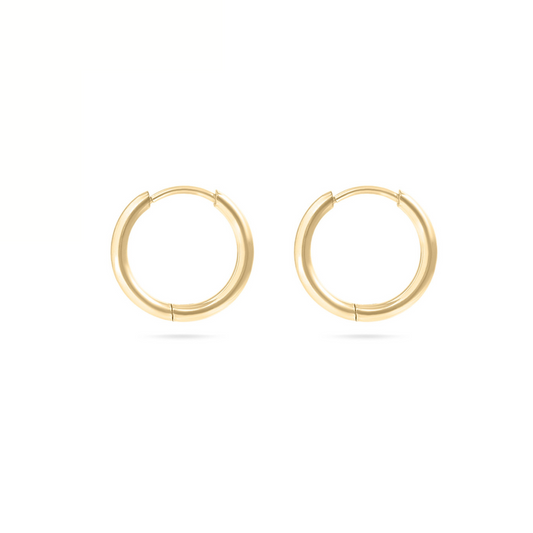 Minimalistic Gold Huggie Earrings - Stainless Steel