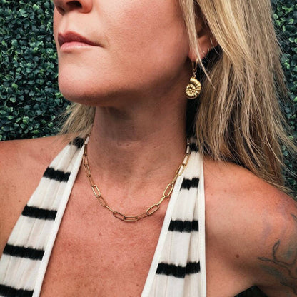 Nautilus Seashell Huggie Earrings