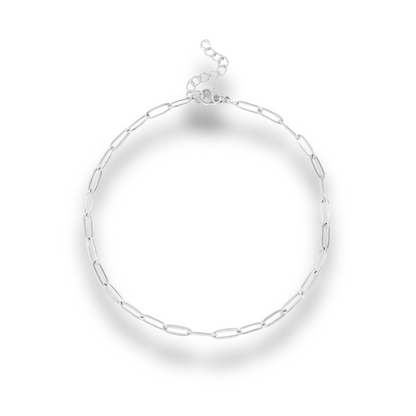 Paperclip Chain Anklet - Stainless Steel