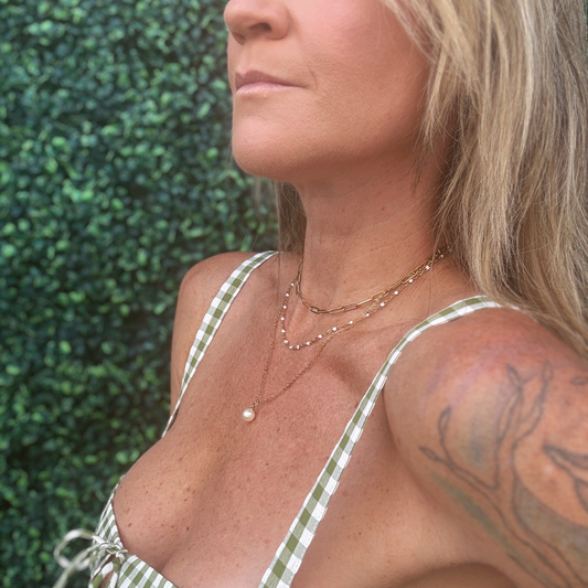 Pearl Necklace Set - Gold