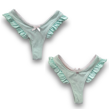 Ruffled Bikini Set - Sweet Stripe