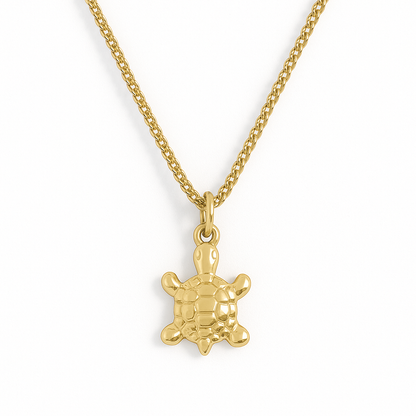 Turtle - Gold Stainless Charm Necklace