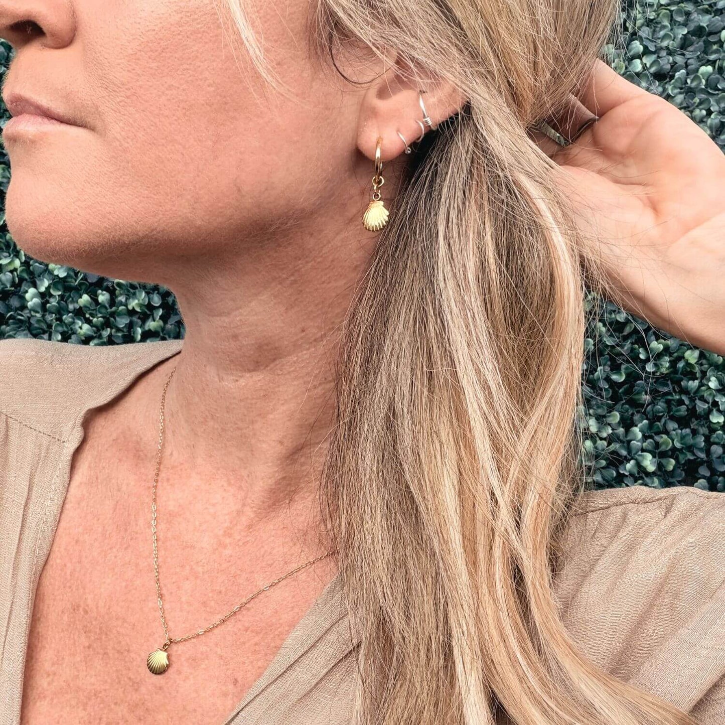 Seashell Huggie Earrings