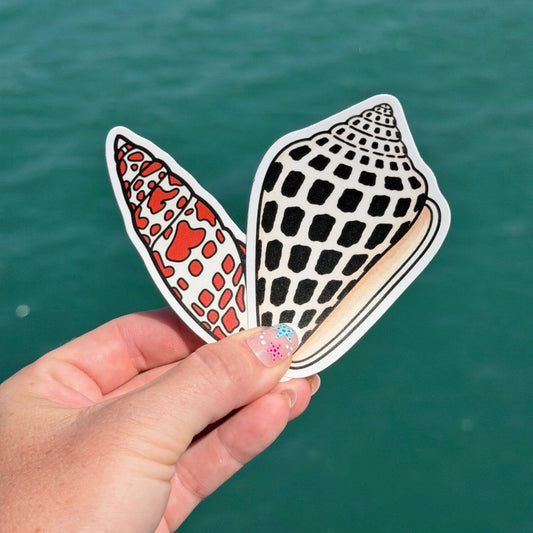Seashell Stickers, set of 2