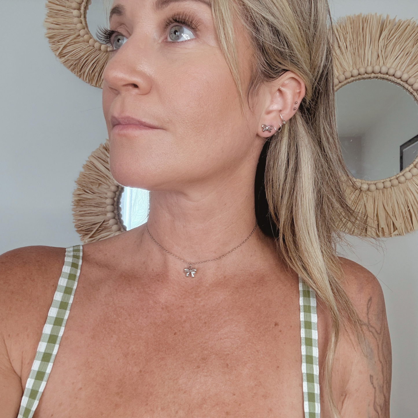Bow - Silver Stainless Charm Necklace