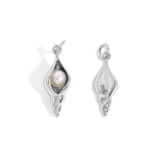Conch Shell - Silver Stainless Charm Necklace