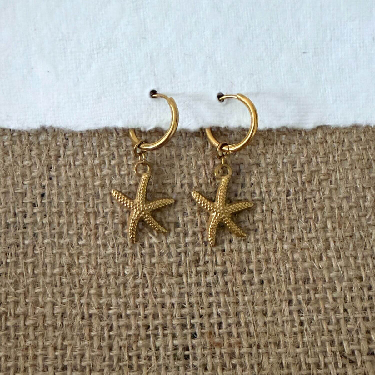 Starfish Huggie Earrings