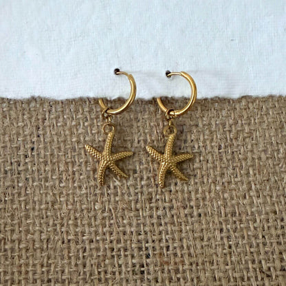 Starfish Huggie Earrings