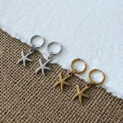 Starfish Huggie Earrings