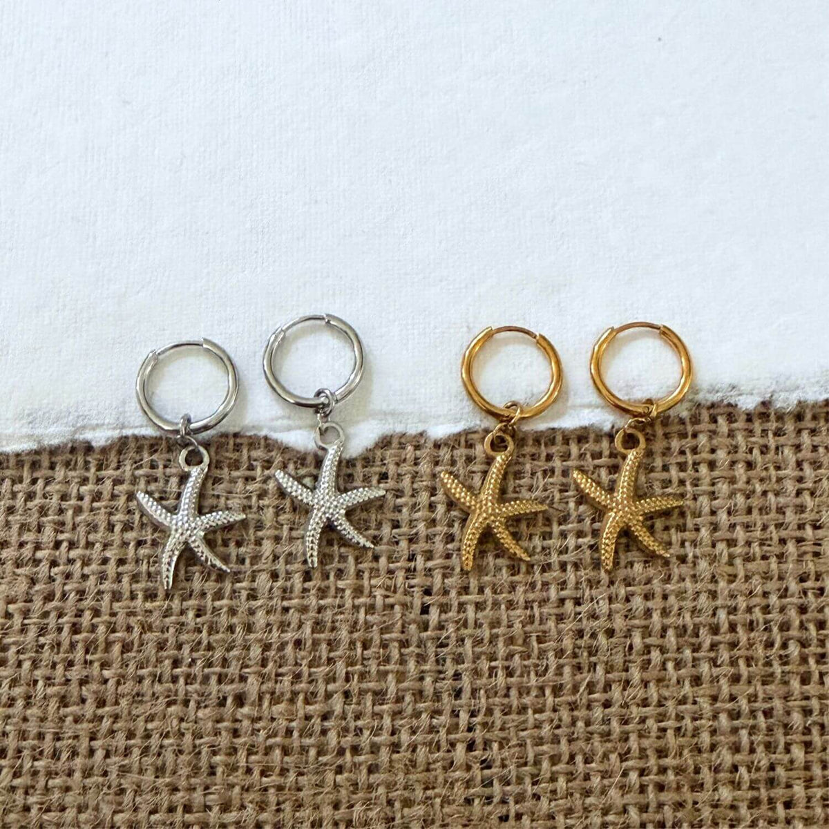 Starfish Huggie Earrings