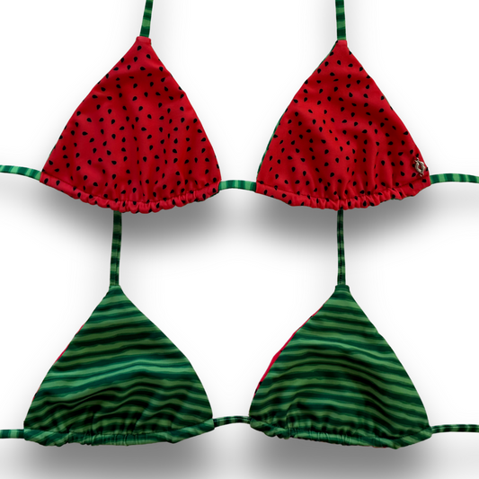 Shore Thing Reversible Bikini Top - Watermelon