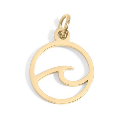 Wave - Gold Stainless Charm Necklace