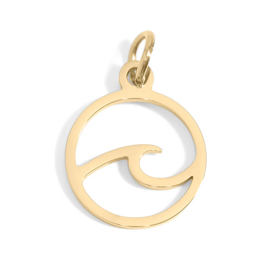 Wave - Gold Stainless Charm Necklace