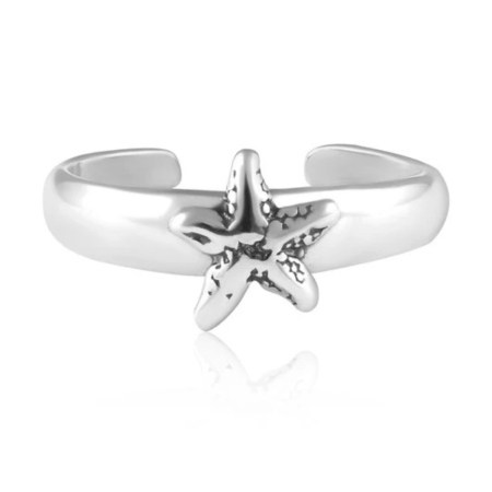 Starfish Sterling Silver Toe Ring