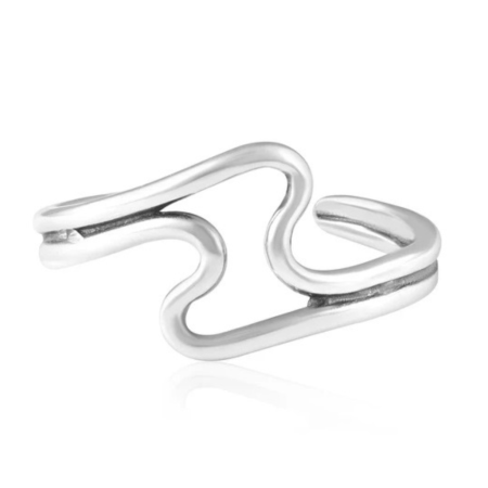 Wave Sterling Silver Toe Ring